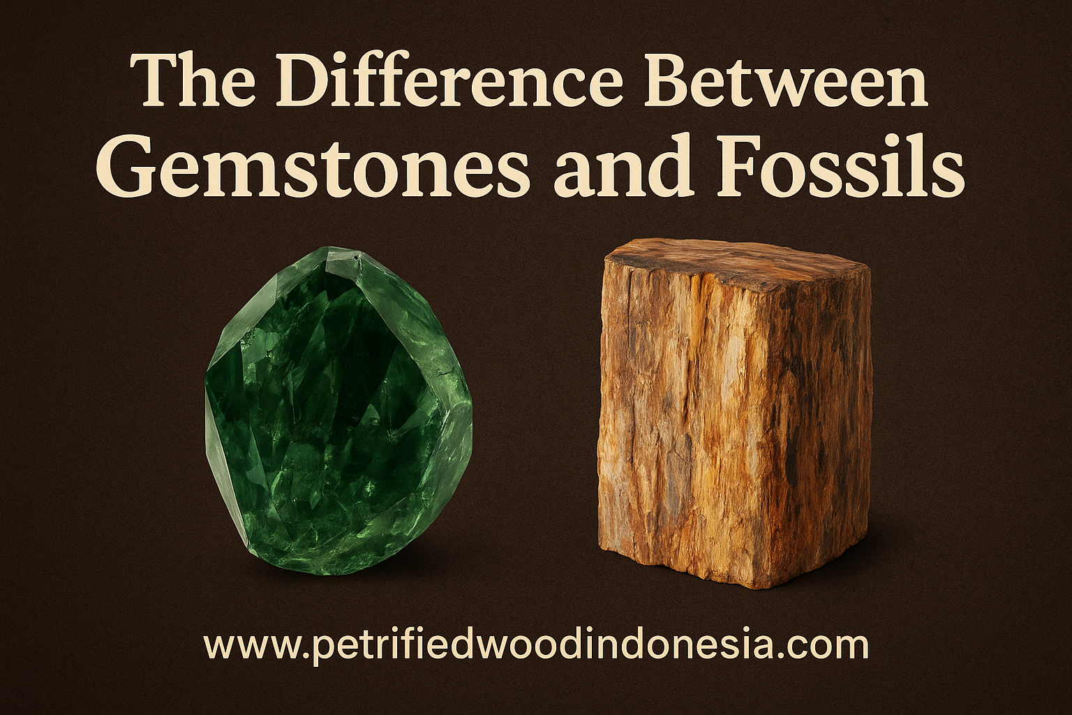 gemstones and fossils. Petrified wood indonesia